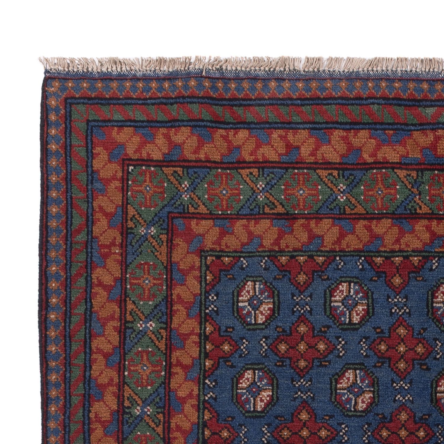 Afghan Rug - Filpa - 201 x 150 cm - dark blue