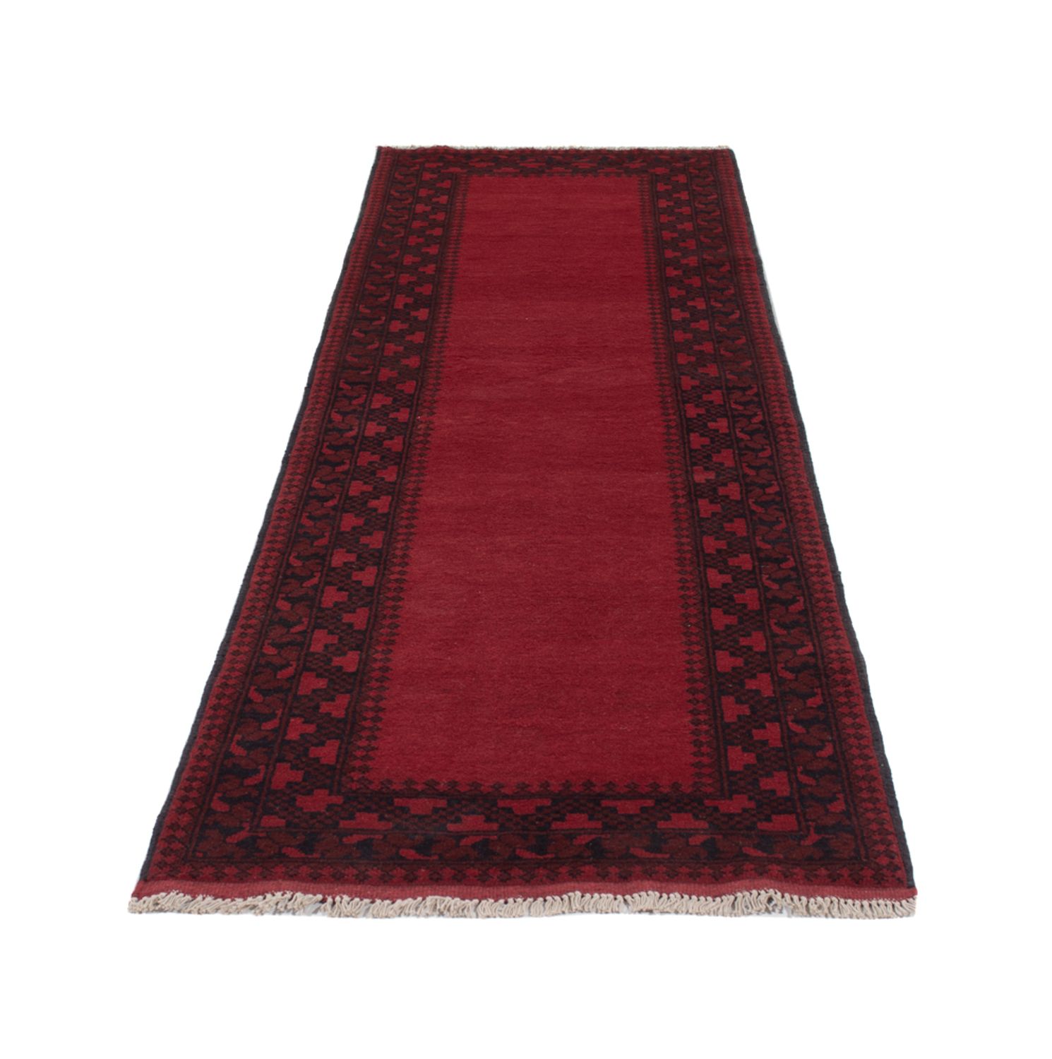 Runner Afghan Rug - Filpa - 293 x 80 cm - red