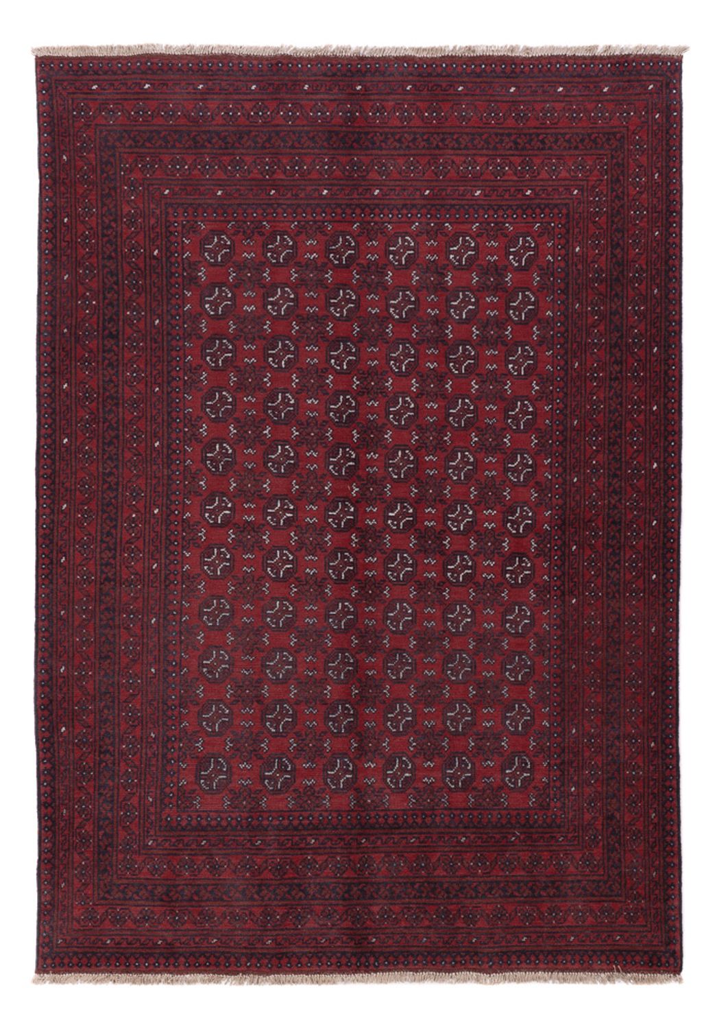Afghan Rug - Filpa - 238 x 166 cm - dark red