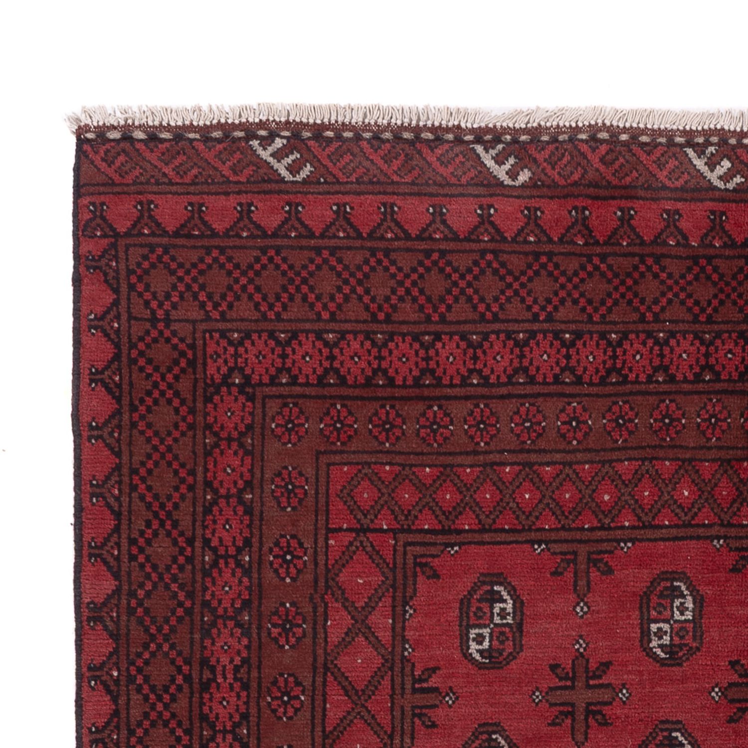 Afghan Rug - Filpa - 242 x 164 cm - dark red