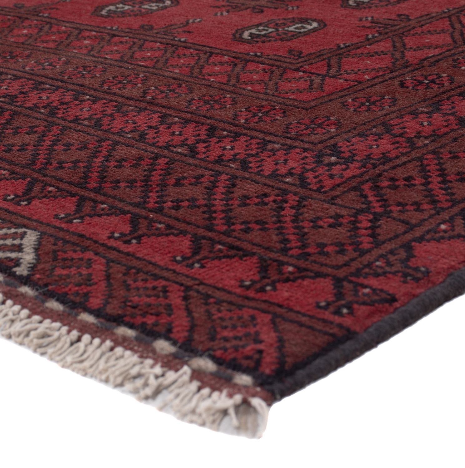 Afghan Rug - Filpa - 242 x 164 cm - dark red
