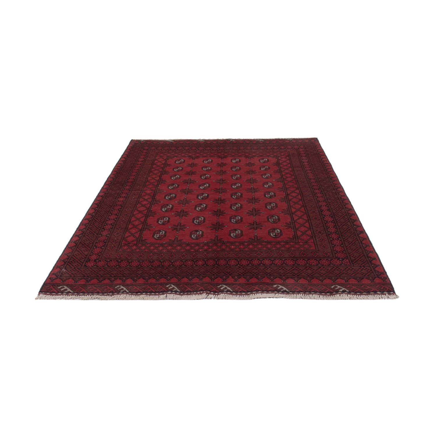 Afghan Rug - Filpa - 242 x 164 cm - dark red