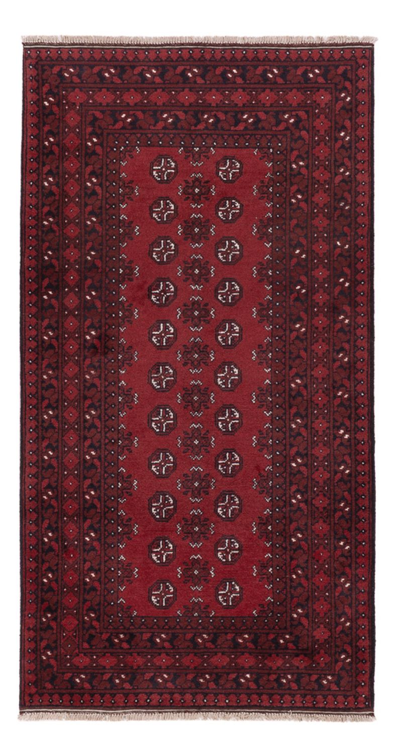 Runner Afghan Rug - Filpa - 190 x 98 cm - dark red