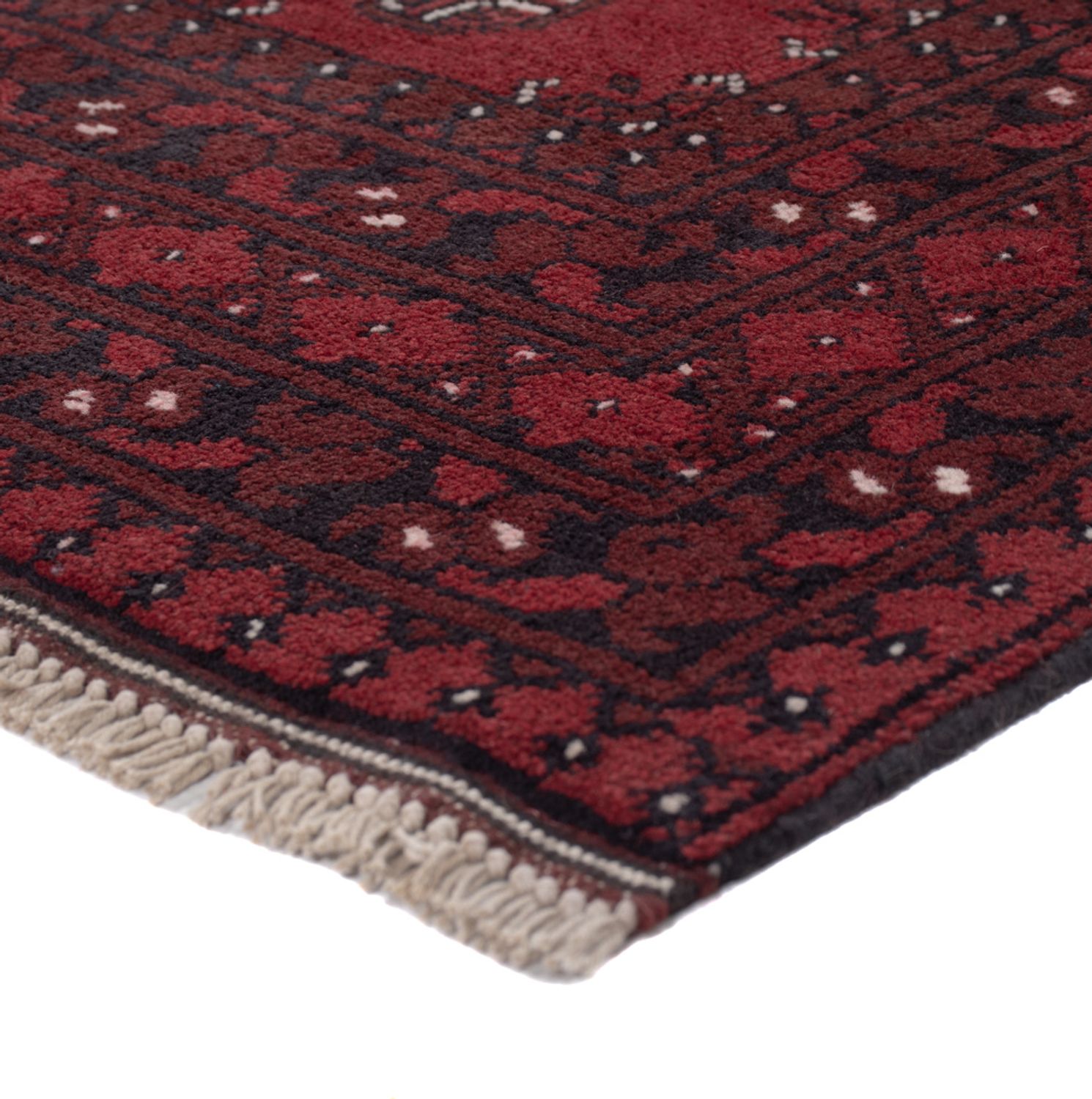 Runner Afghan Rug - Filpa - 190 x 98 cm - dark red