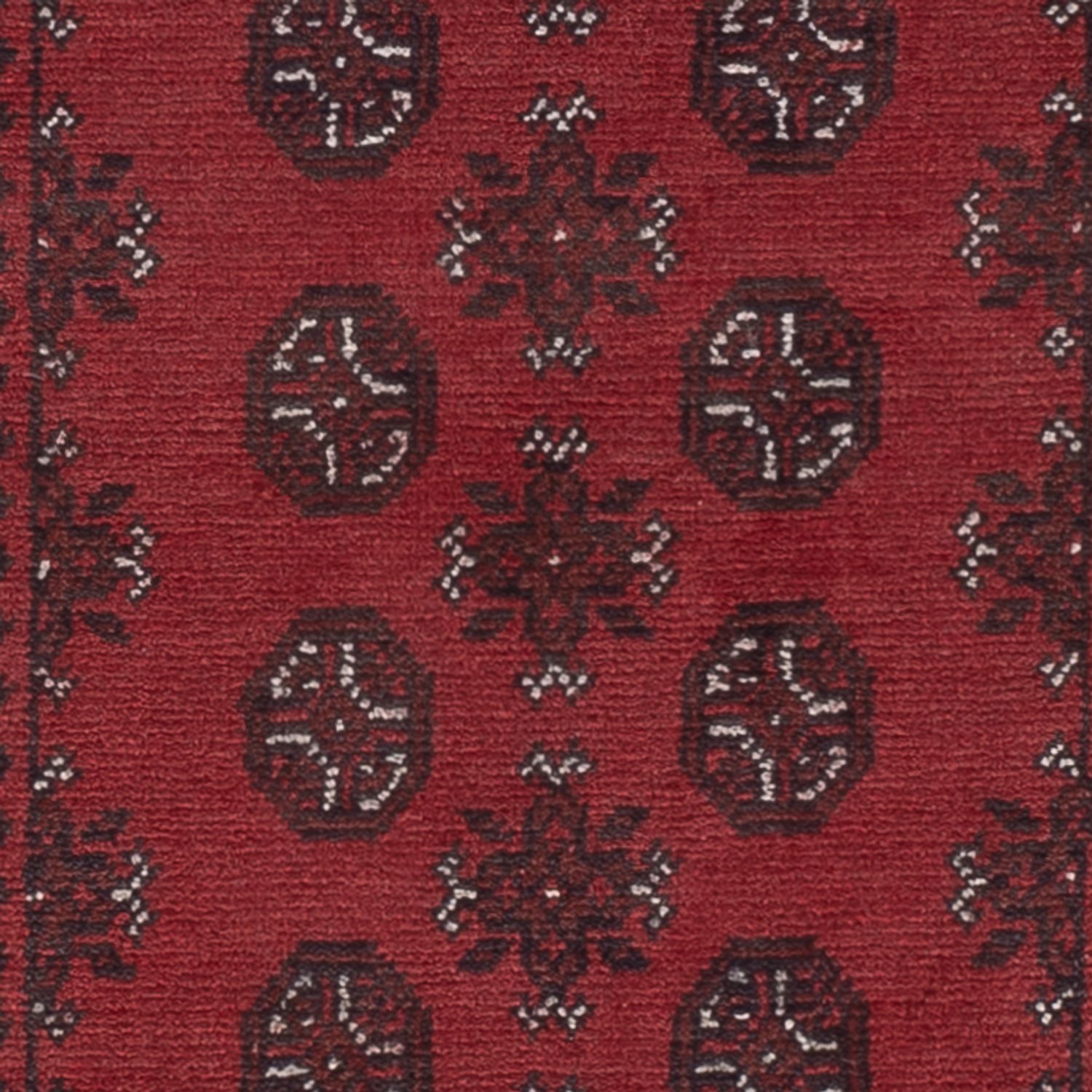 Runner Afghan Rug - Filpa - 194 x 99 cm - dark red