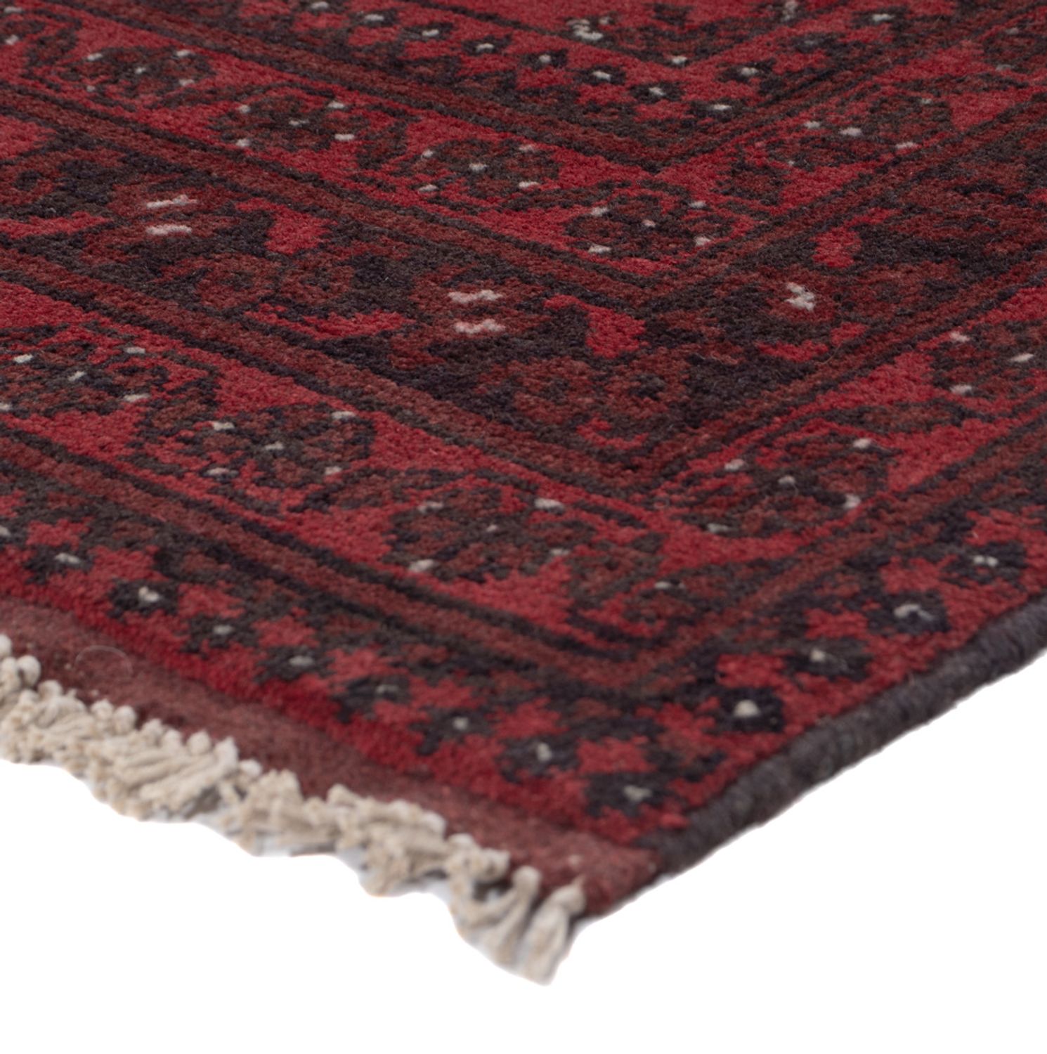 Runner Afghan Rug - Filpa - 194 x 99 cm - dark red
