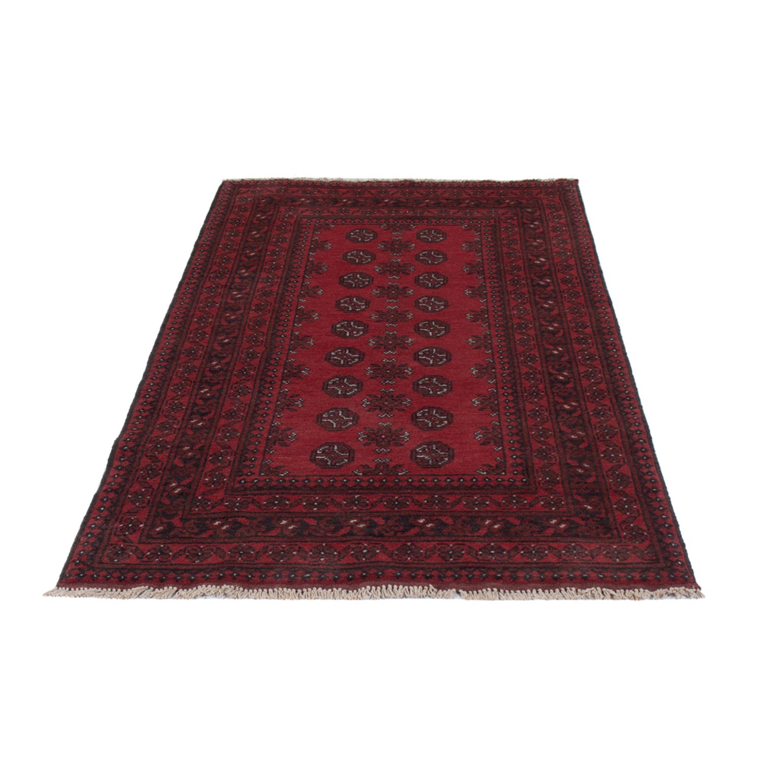 Runner Afghan Rug - Filpa - 194 x 99 cm - dark red