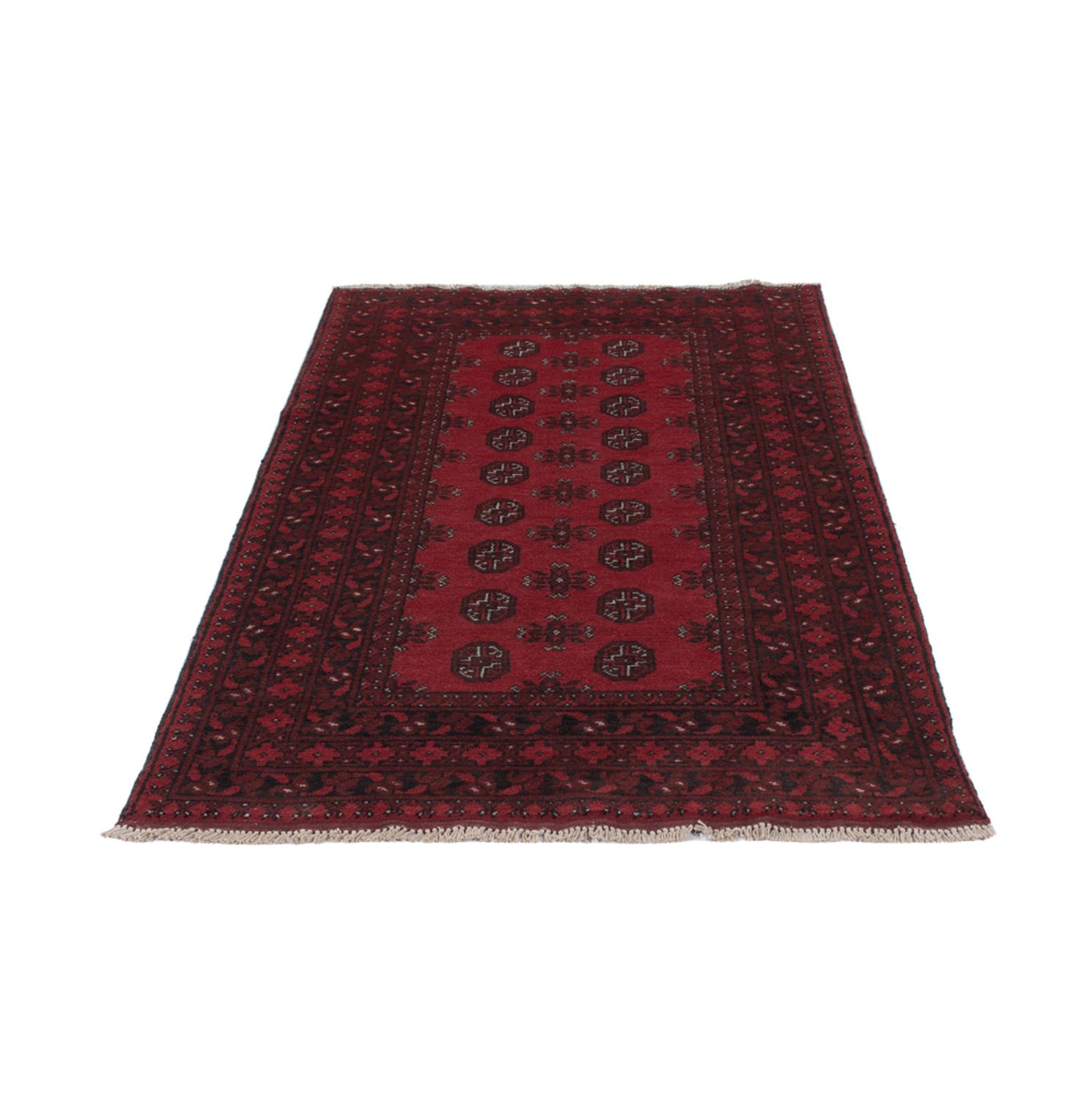 Runner Afghan Rug - Filpa - 197 x 101 cm - dark red