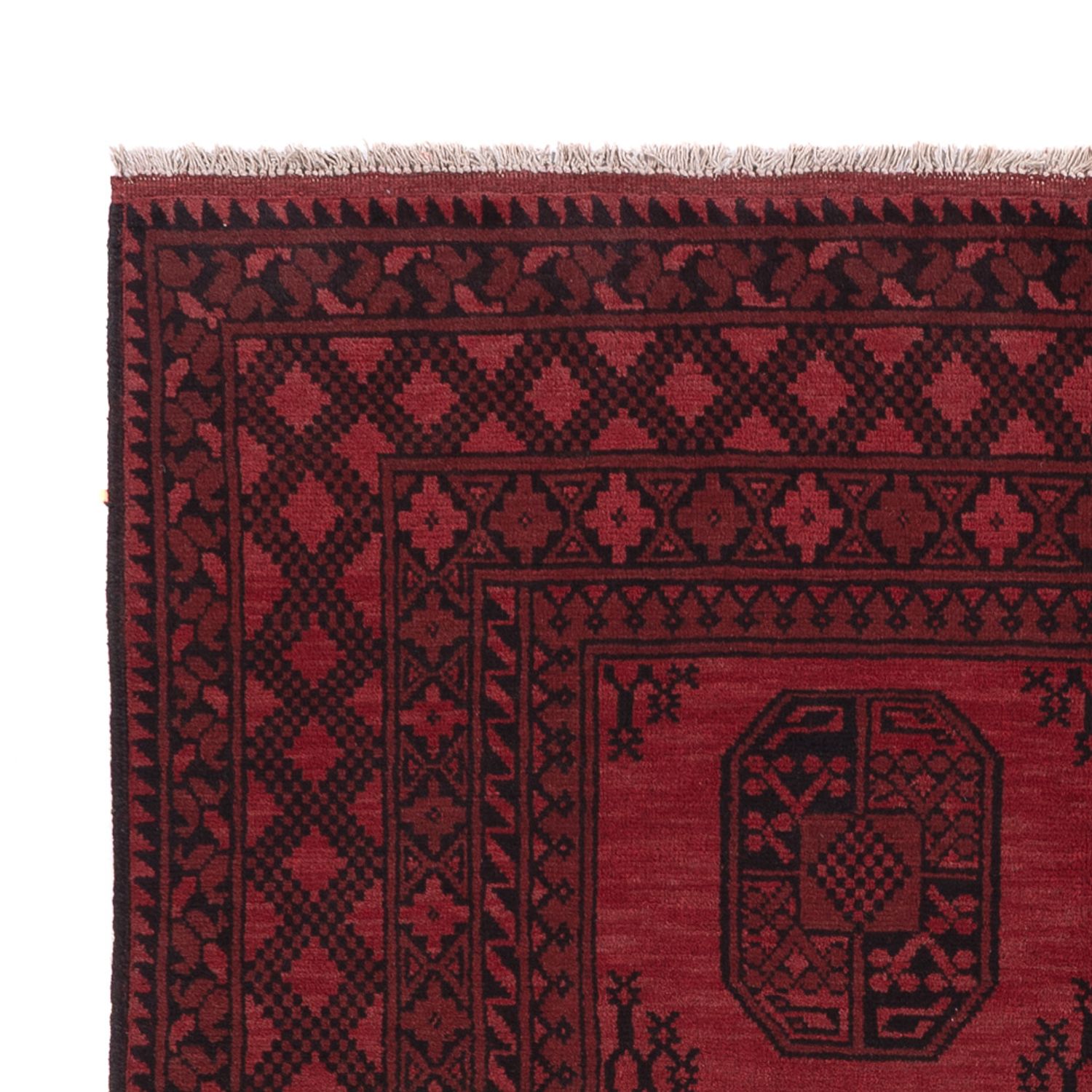 Afghan Rug - Filpa - 242 x 162 cm - dark red