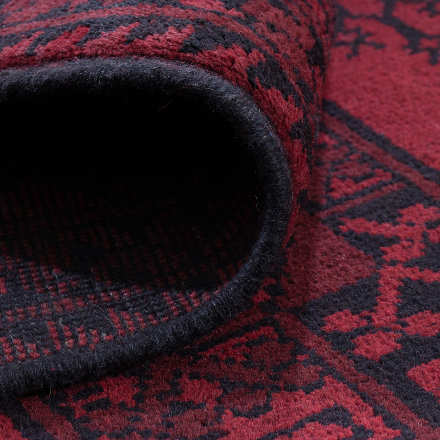 Afghan Rug - Filpa - 242 x 162 cm - dark red