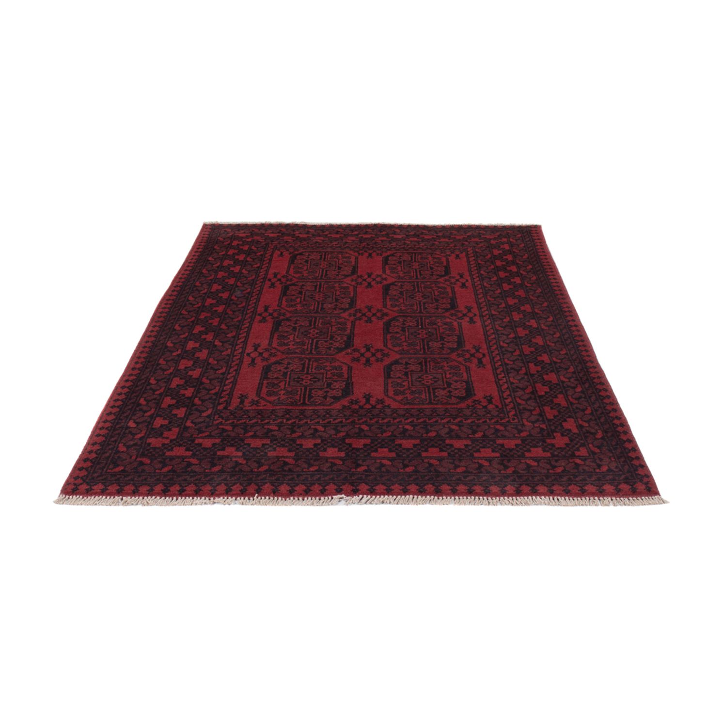 Afghan Rug - Filpa - 198 x 142 cm - dark red