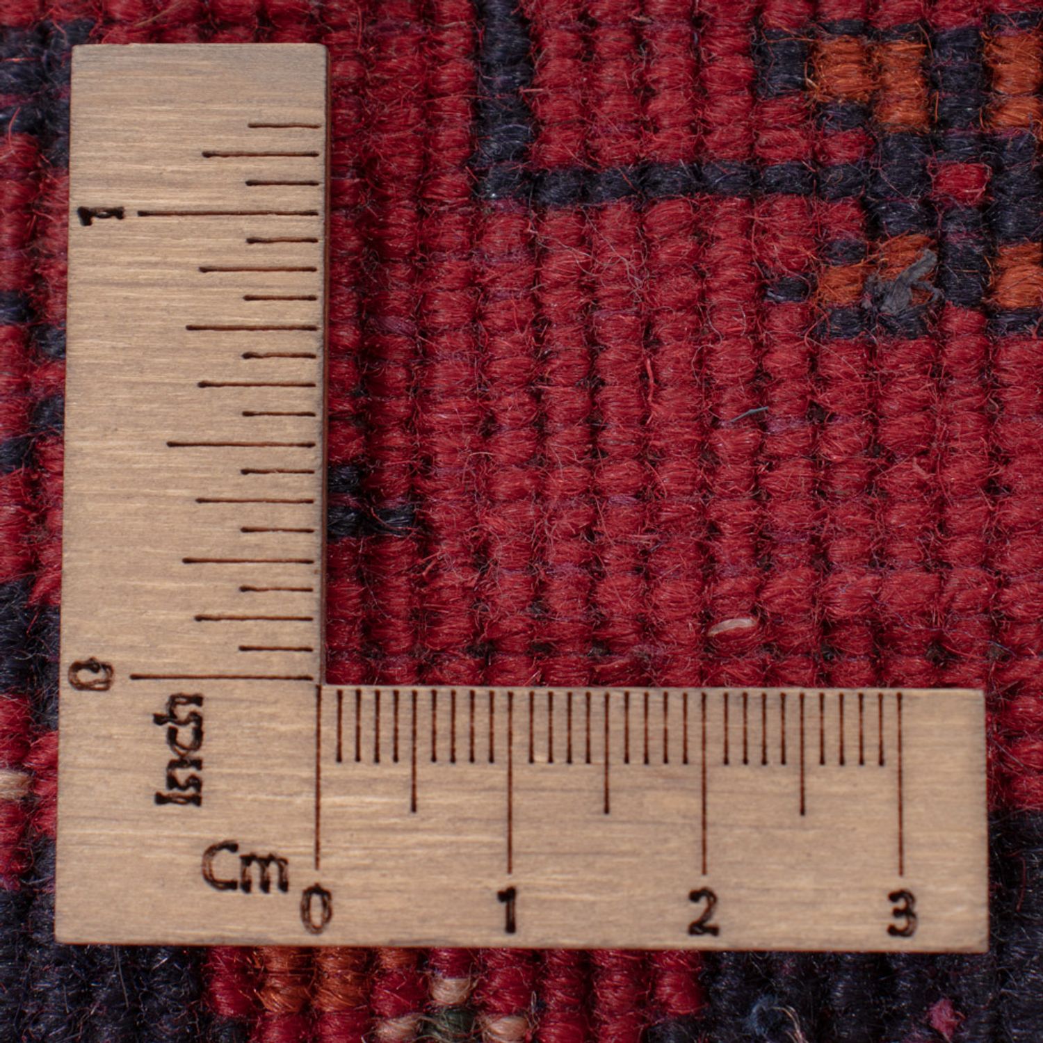 Runner Afghan Rug - Kunduz - 294 x 84 cm - dark red