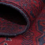 Runner Afghan Rug - Kunduz - 290 x 80 cm - dark red