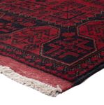Runner Afghan Rug - Kunduz - 299 x 82 cm - dark red