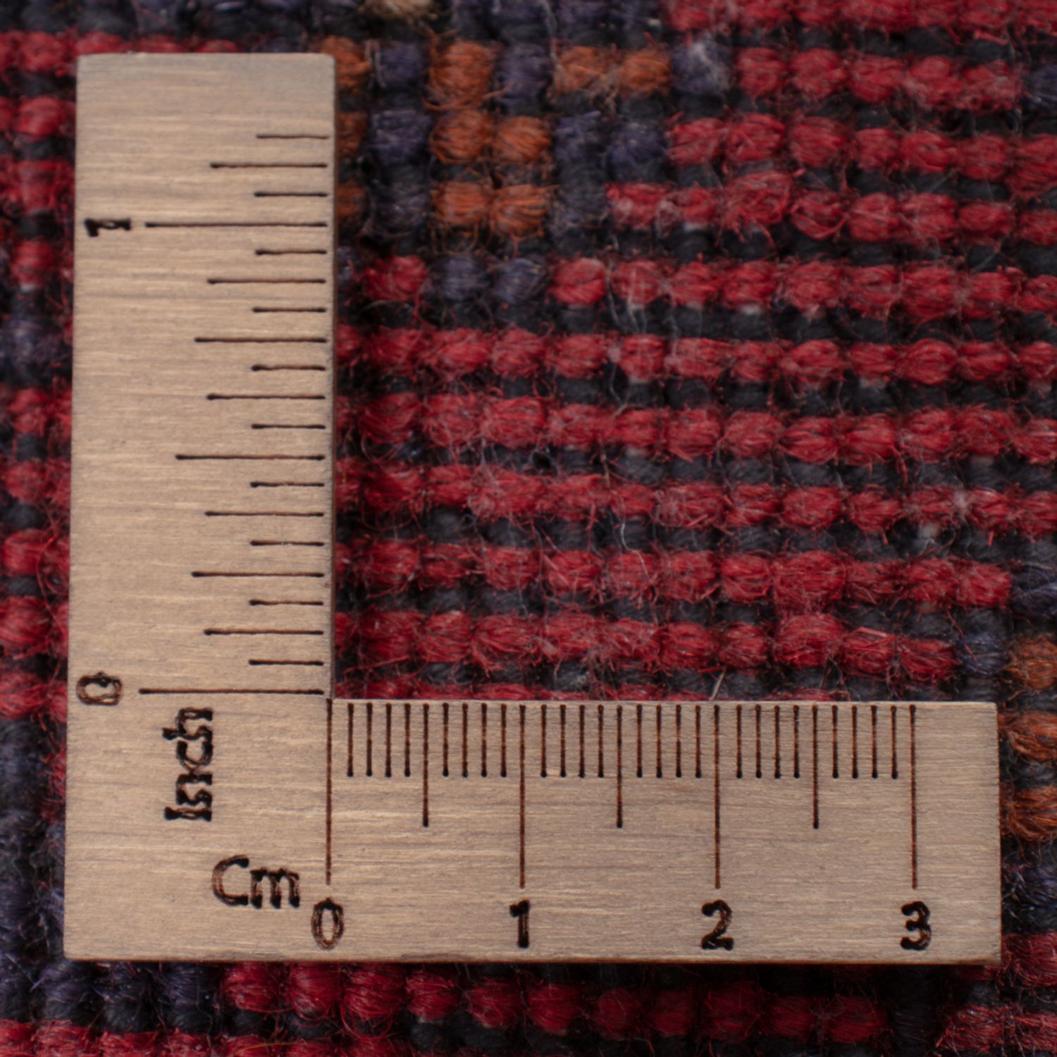 Runner Afghan Rug - Kunduz - 295 x 79 cm - dark red