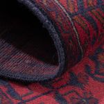 Runner Afghan Rug - Kunduz - 295 x 79 cm - dark red