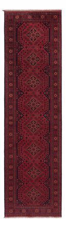 Runner Afghan Rug - Kunduz - 296 x 79 cm - dark red