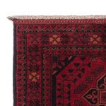 Runner Afghan Rug - Kunduz - 296 x 79 cm - dark red