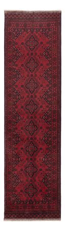 Runner Afghan Rug - Kunduz - 297 x 80 cm - dark red