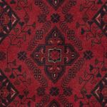 Runner Afghan Rug - Kunduz - 297 x 80 cm - dark red