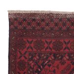 Runner Afghan Rug - Kunduz - 297 x 80 cm - dark red