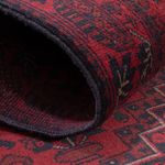 Runner Afghan Rug - Kunduz - 298 x 81 cm - dark red