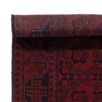 Runner Afghan Rug - Kunduz - 390 x 80 cm - dark red