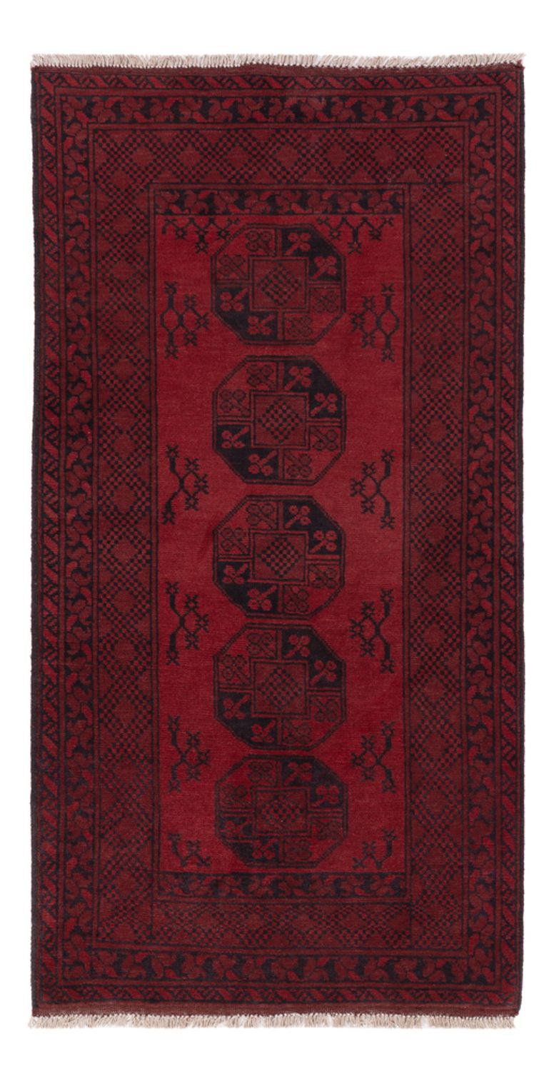 Runner Afghan Rug - Filpa - 187 x 95 cm - dark red