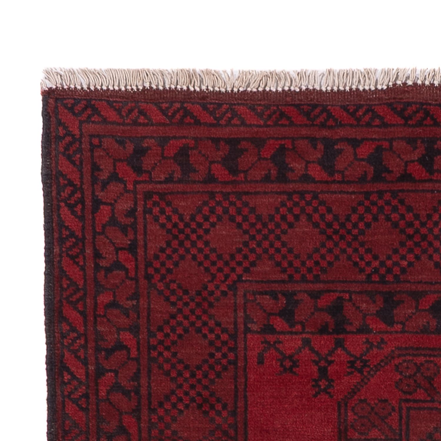 Runner Afghan Rug - Filpa - 187 x 95 cm - dark red