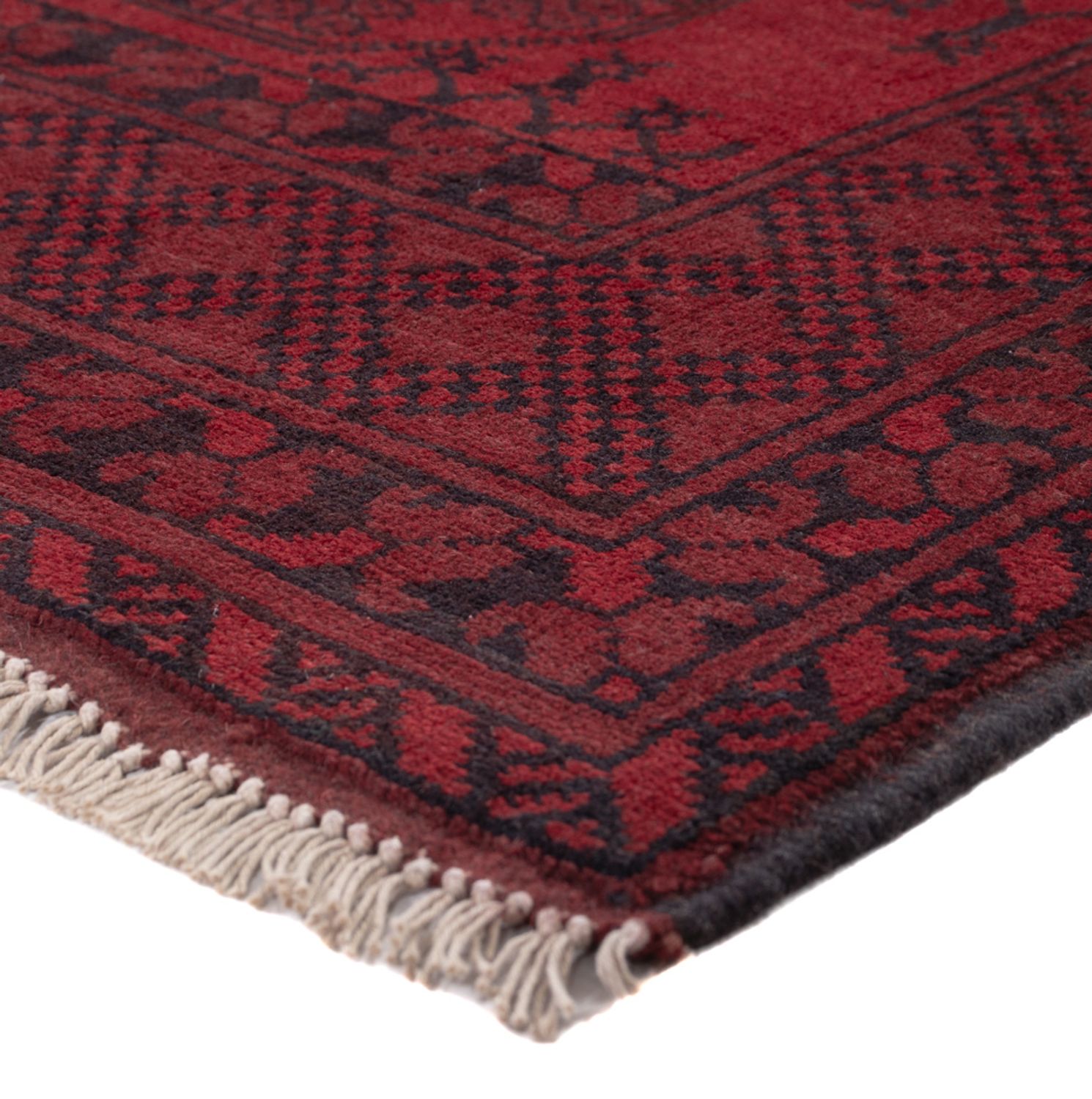 Runner Afghan Rug - Filpa - 187 x 95 cm - dark red