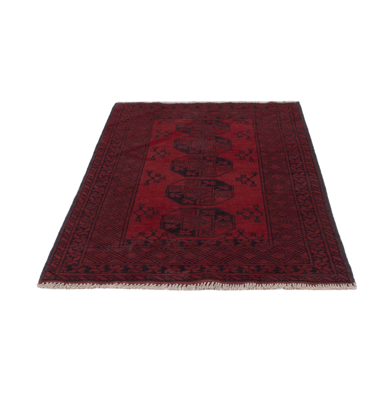 Runner Afghan Rug - Filpa - 187 x 95 cm - dark red