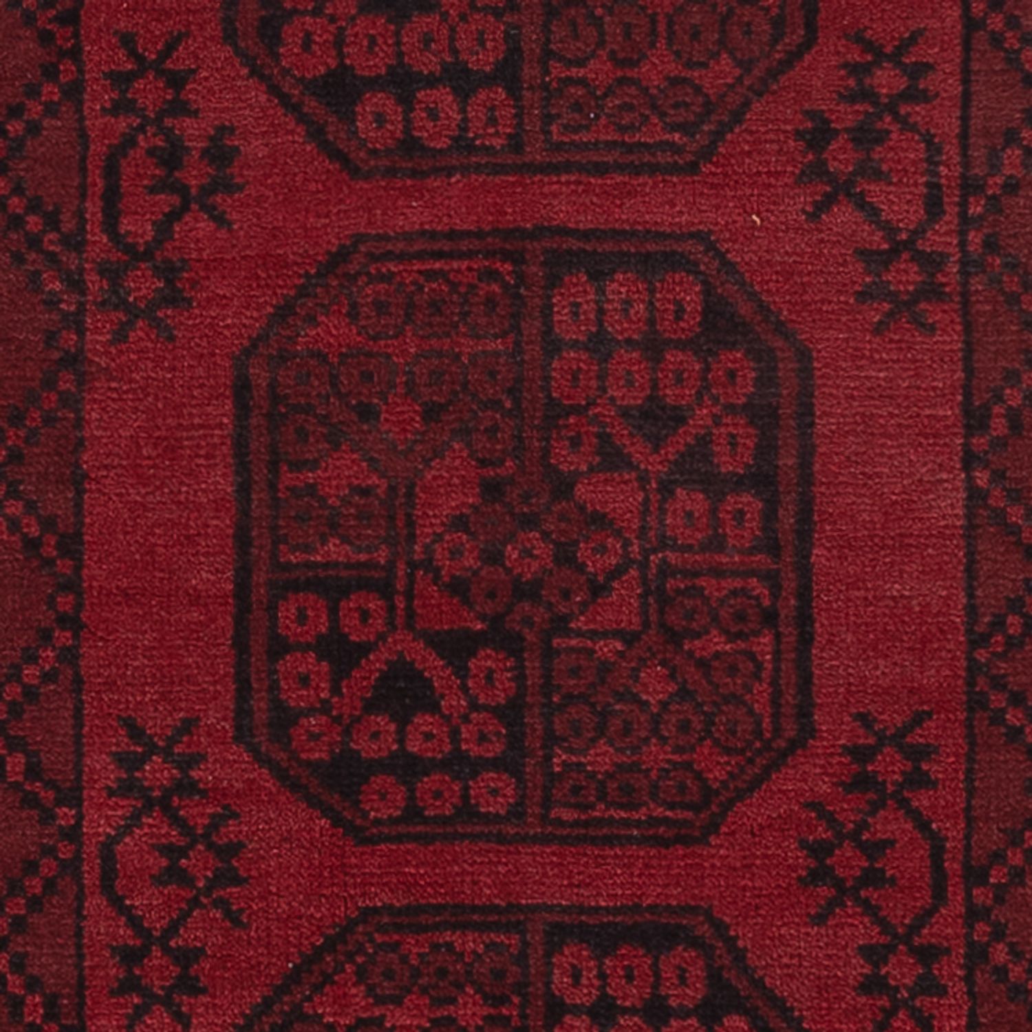 Runner Afghan Rug - Filpa - 189 x 102 cm - dark red