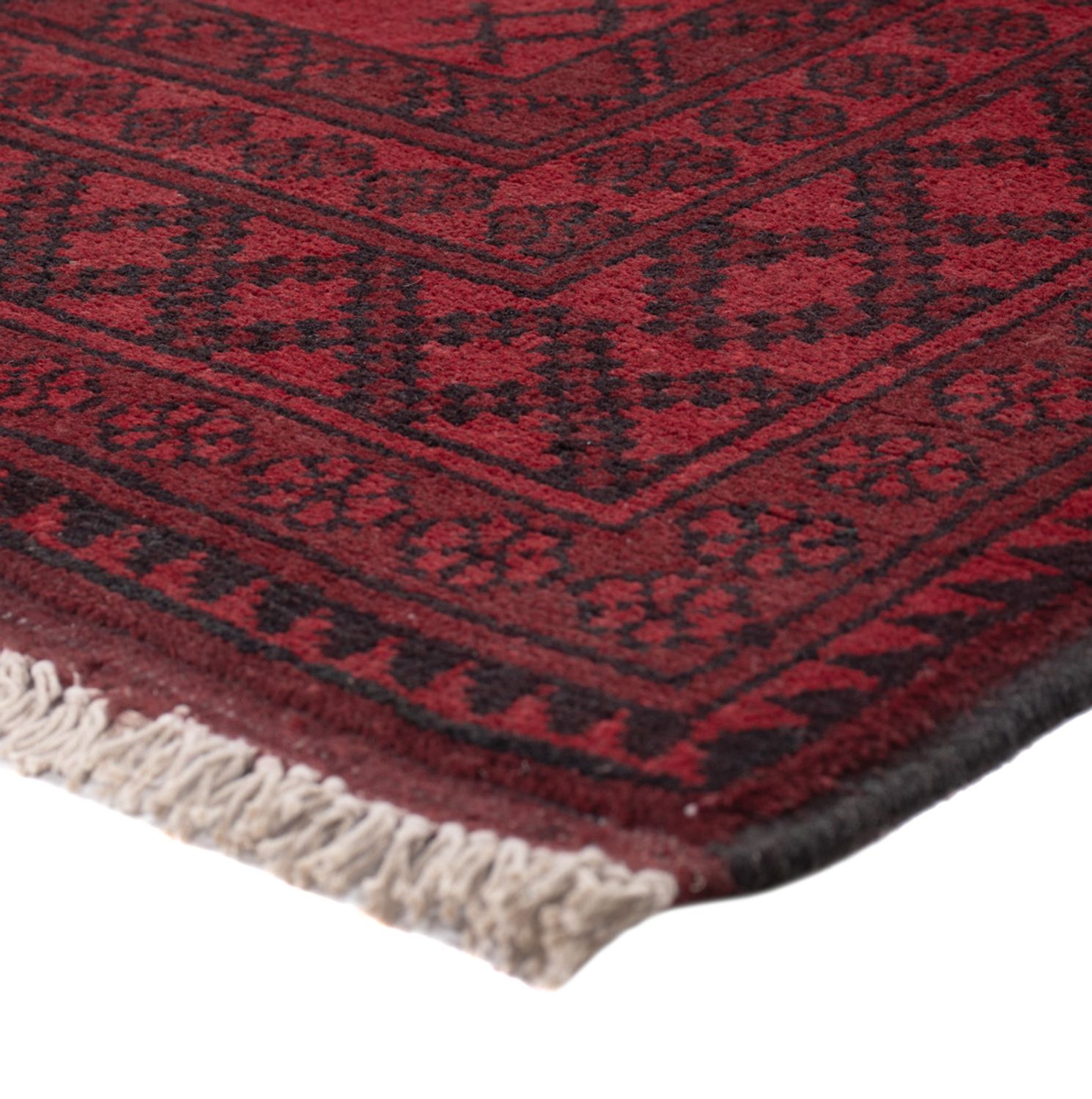 Runner Afghan Rug - Filpa - 189 x 102 cm - dark red