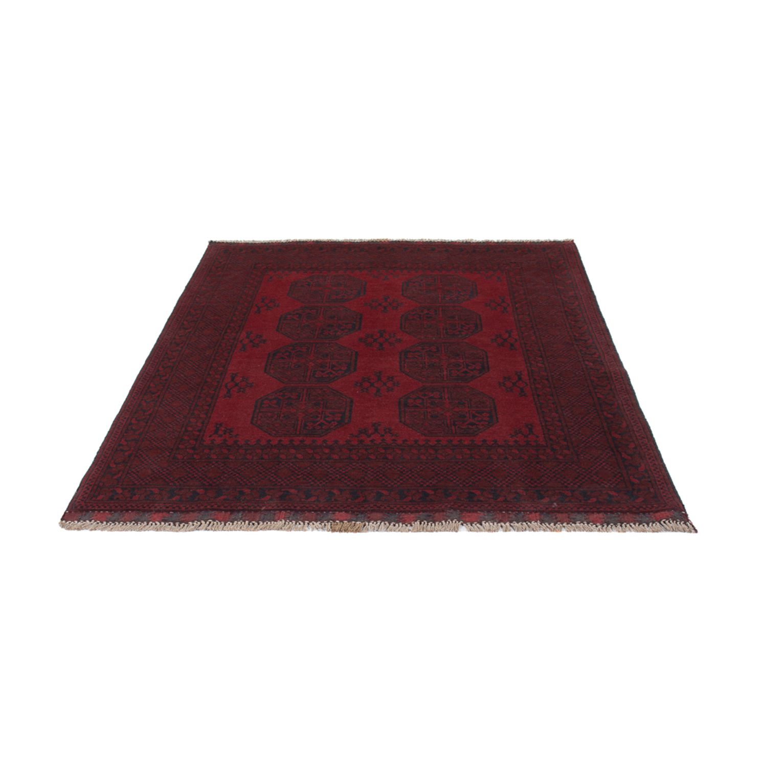 Afghan Rug - Filpa - 193 x 150 cm - dark red