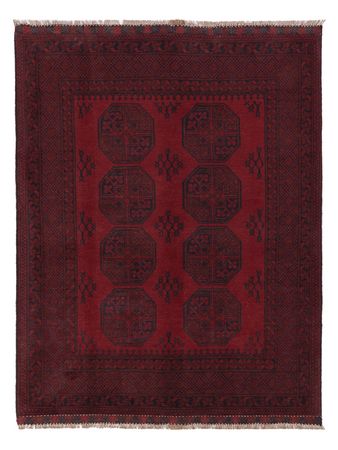 Afghan Rug - Filpa - 193 x 150 cm - dark red