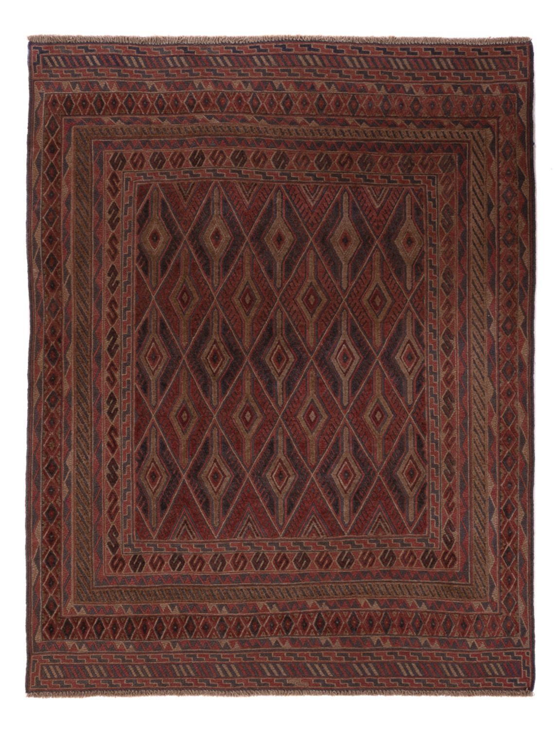 Kelim Rug - Oriental - 194 x 150 cm - dark beige