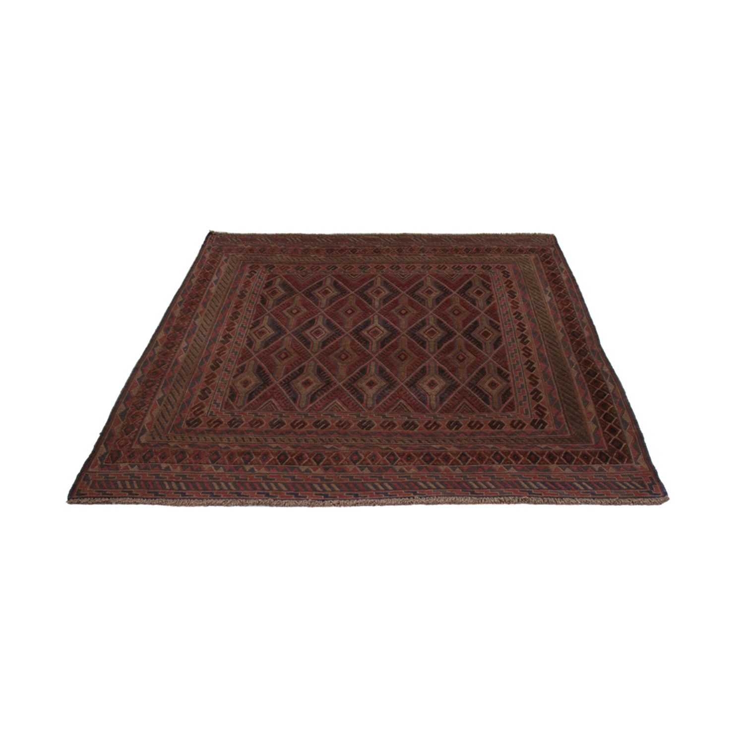 Kelim Rug - Oriental - 194 x 150 cm - dark beige