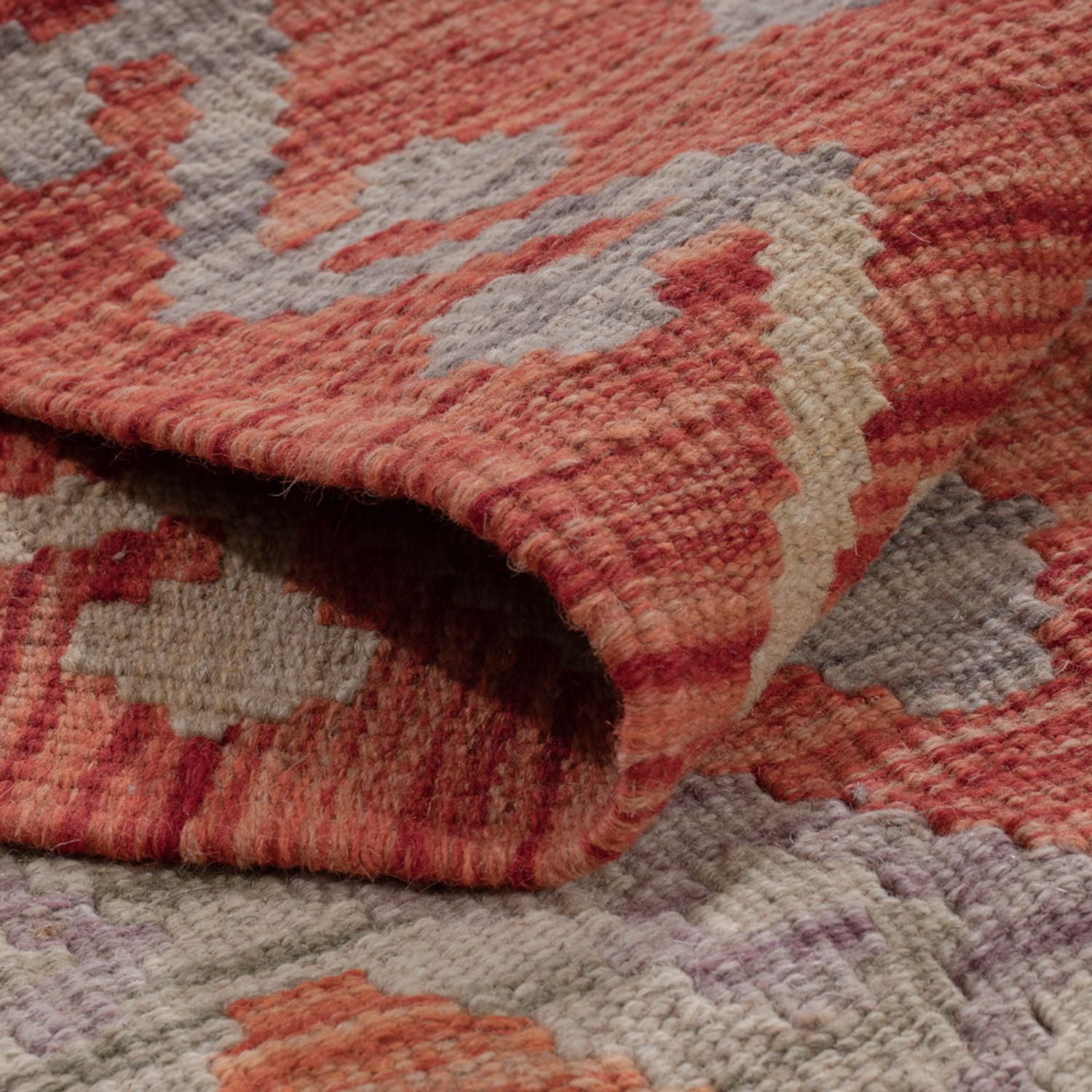 Løper Kelimteppe - Splash - 246 x 84 cm - flerfarget