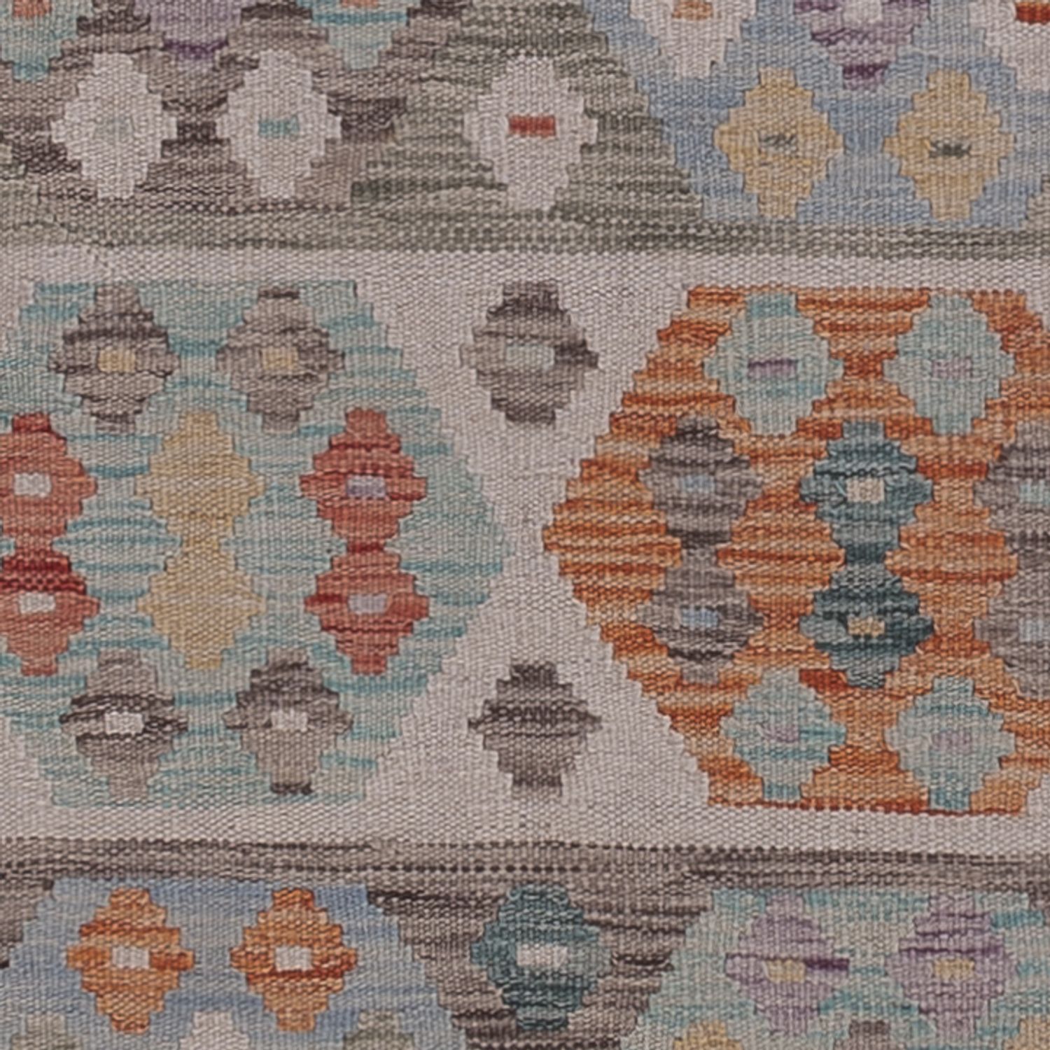 Løper Kelimteppe - Splash - 247 x 85 cm - flerfarget