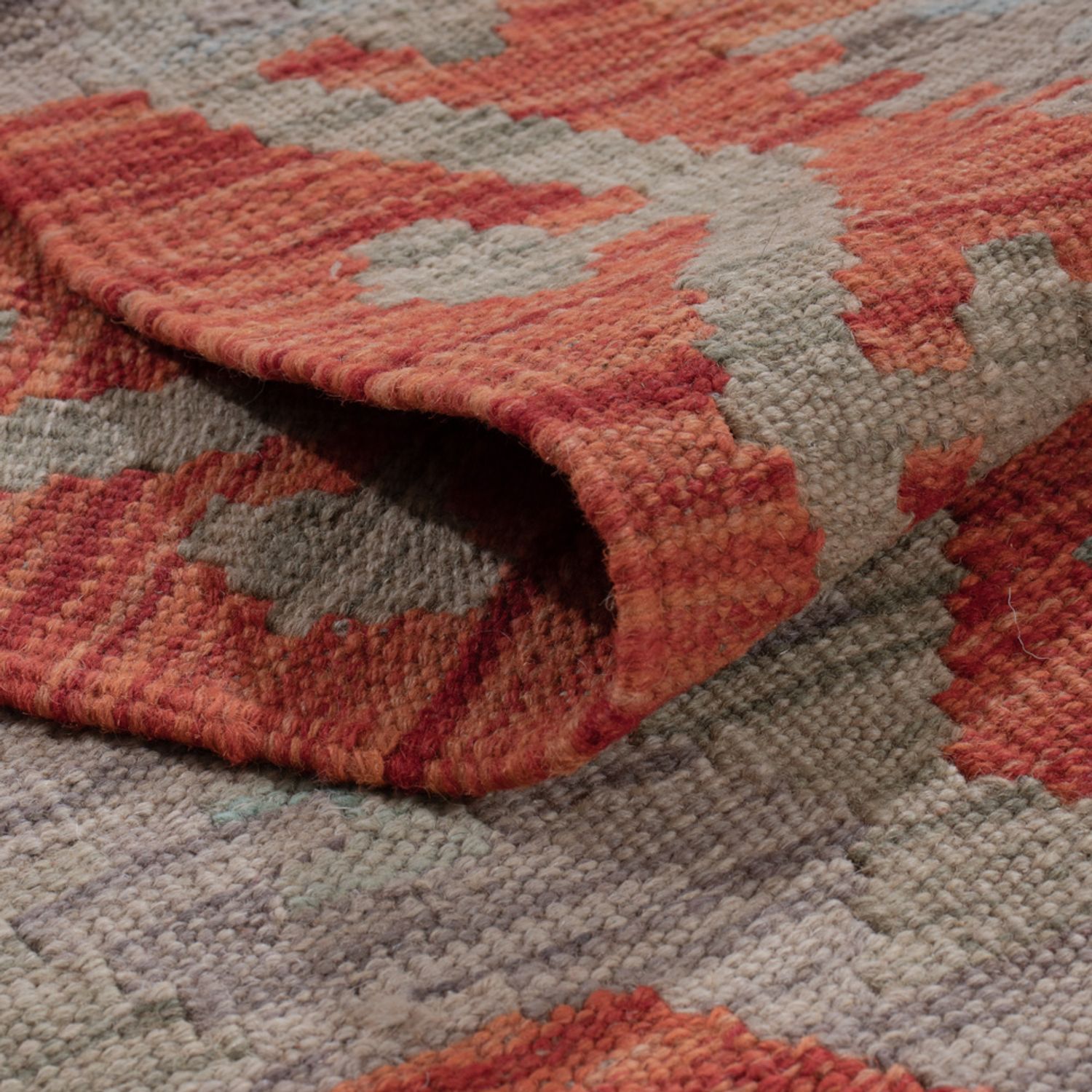 Løper Kelimteppe - Splash - 288 x 79 cm - flerfarget