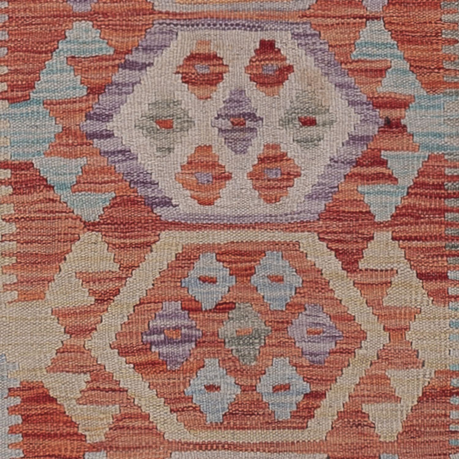 Løper Kelimteppe - Splash - 248 x 88 cm - flerfarget