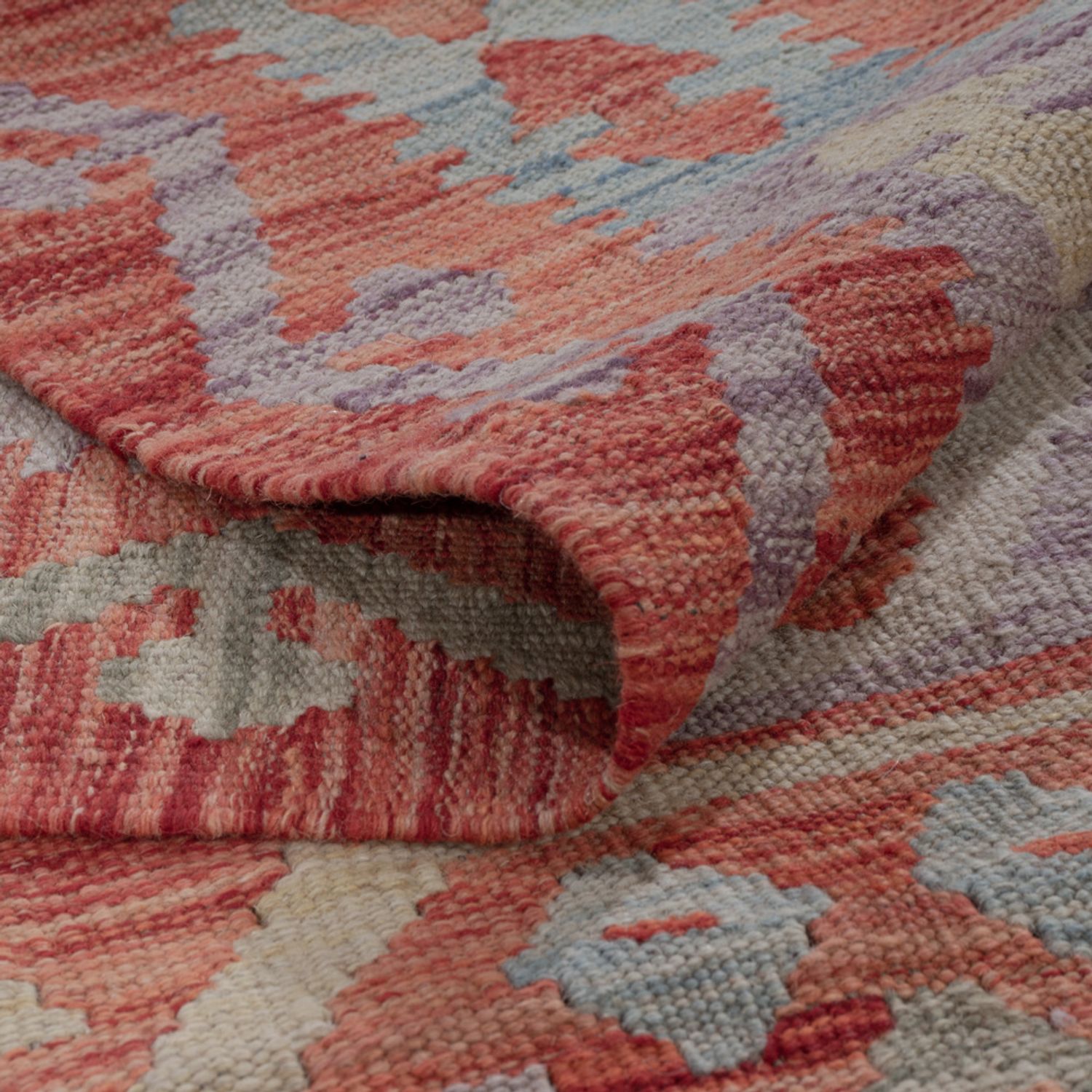 Løper Kelimteppe - Splash - 248 x 88 cm - flerfarget