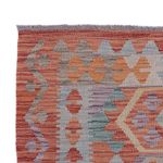 Løper Kelimteppe - Splash - 248 x 88 cm - flerfarget