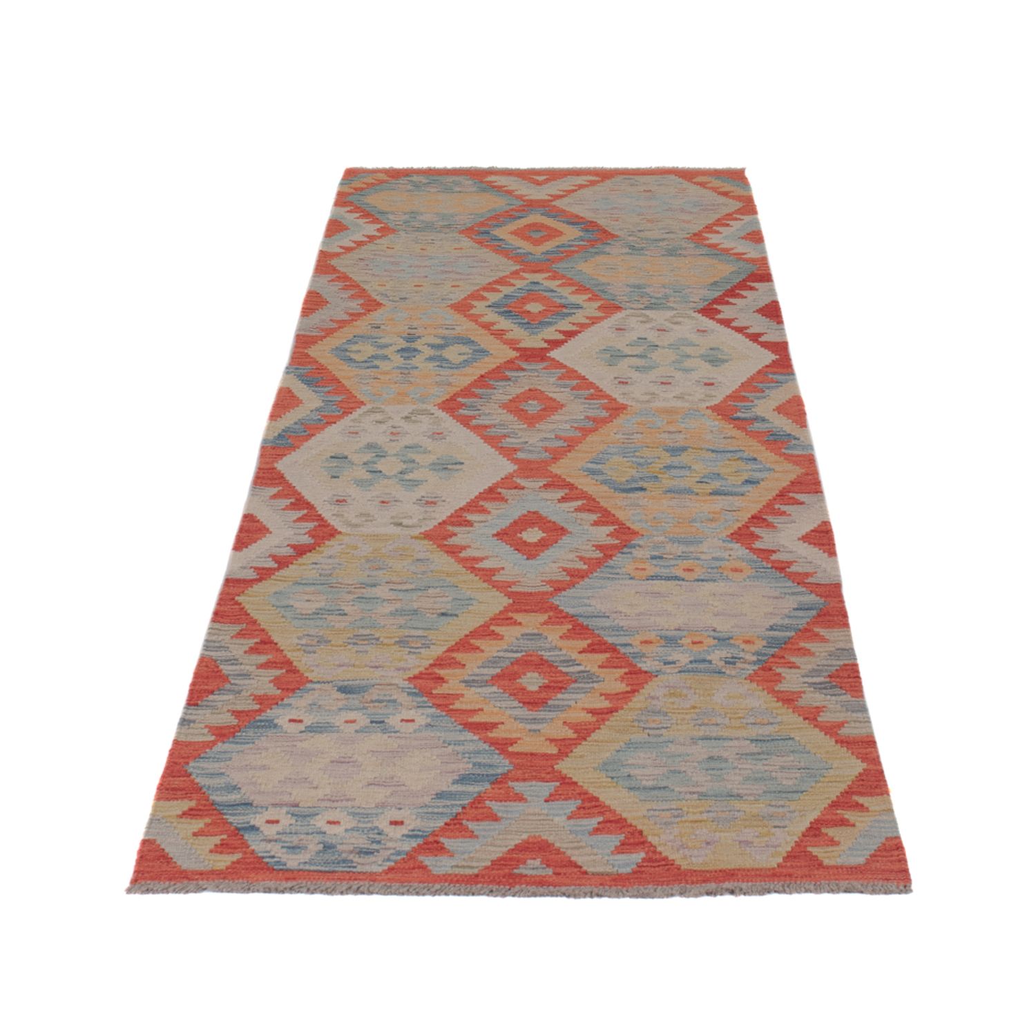 Runner Kelim Rug - Splash - 256 x 87 cm - multicolored