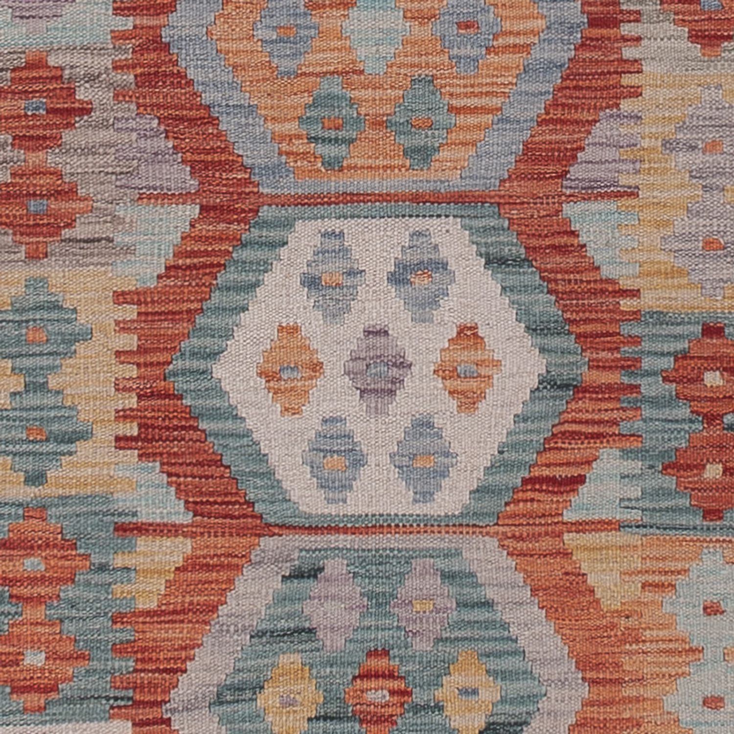 Løper Kelimteppe - Splash - 298 x 82 cm - flerfarget