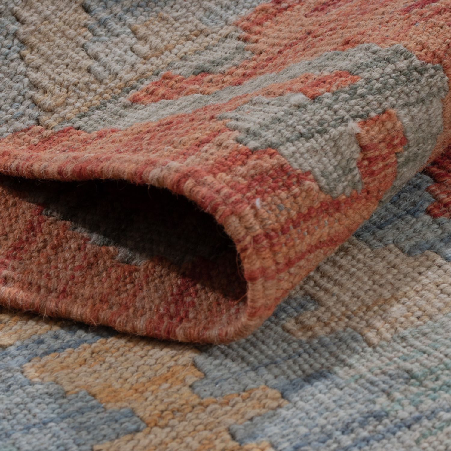 Løper Kelimteppe - Splash - 238 x 73 cm - flerfarget