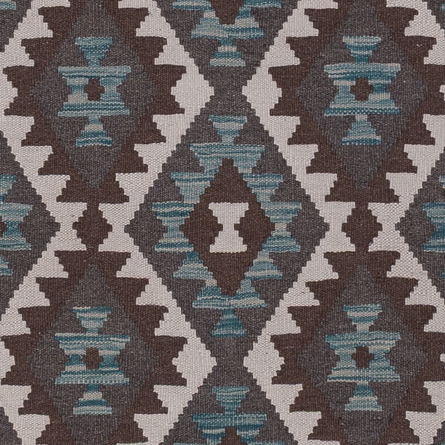 Runner Kelim Rug - Splash - 298 x 82 cm - dark green