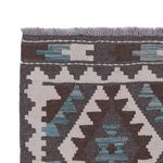 Runner Kelim Rug - Splash - 298 x 82 cm - dark green