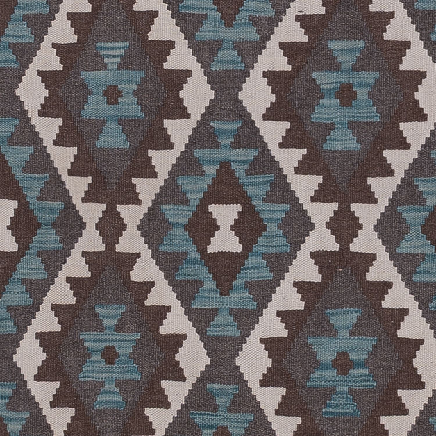 Løper Kelimteppe - Splash - 303 x 78 cm - mørkegrønn