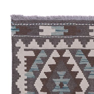 Corredor Tapete Kelim - Splash - 303 x 78 cm - verde escuro